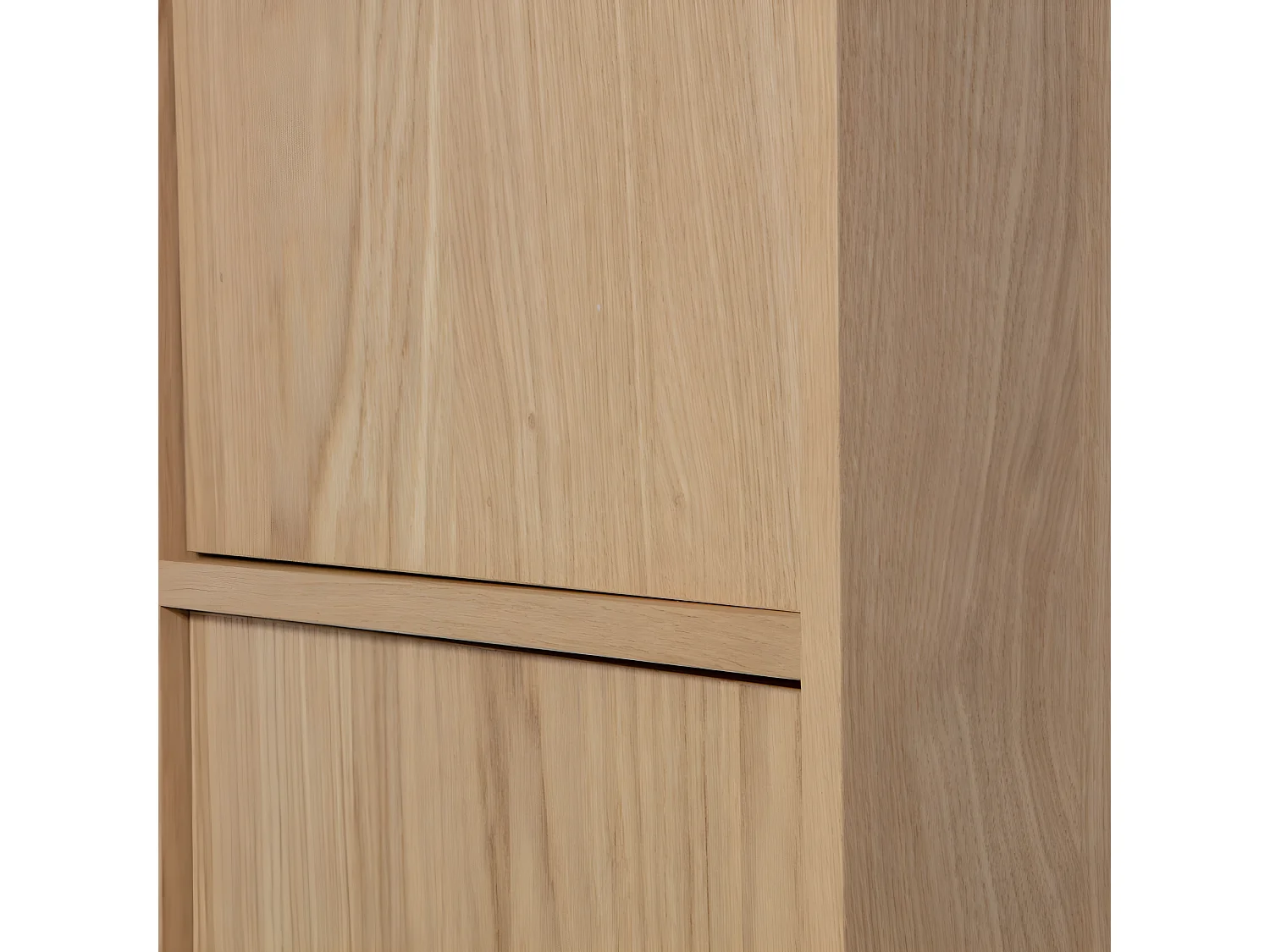 Modulair - Colonne de rangement 2 portes en bois H199cm - Bois clair