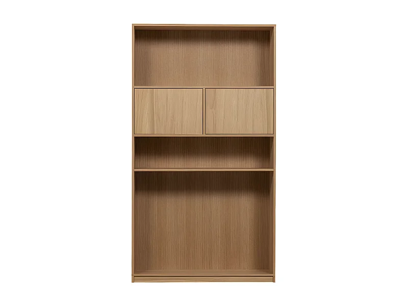 Modulair - Bibliothèque 2 portes en bois H199cm - Bois clair