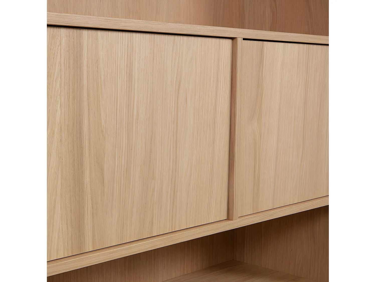 Modulair - Bibliothèque 2 portes en bois H199cm - Bois clair