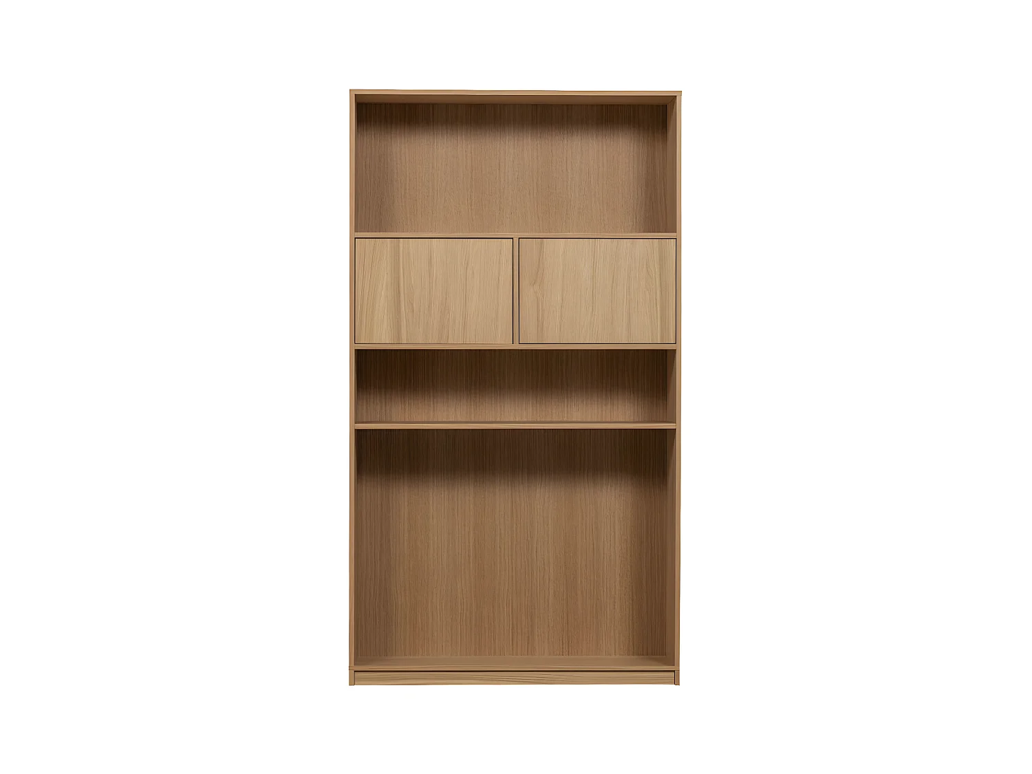 Modulair - Bibliothèque 2 portes en bois H199cm - Bois clair
