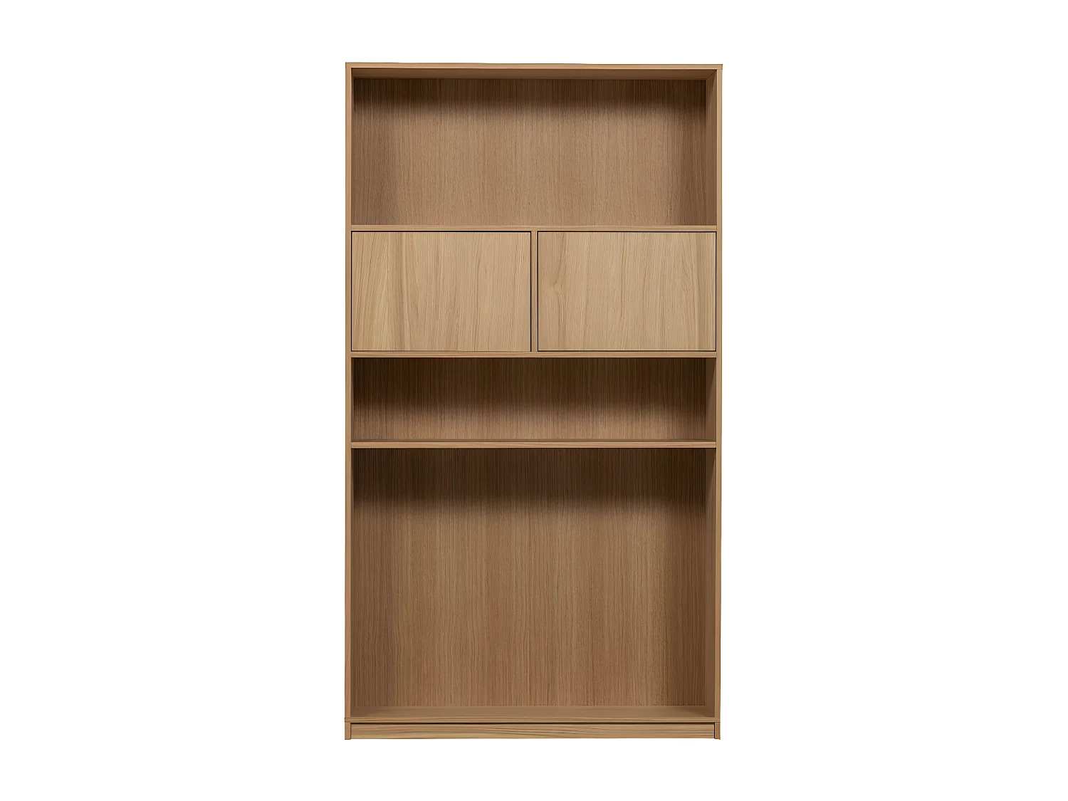 Modulair - Bibliothèque 2 portes en bois H199cm - Bois clair