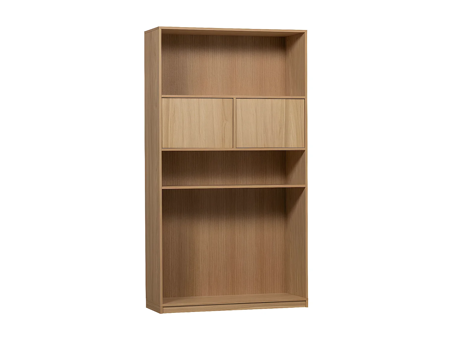 Modulair - Bibliothèque 2 portes en bois H199cm - Bois clair