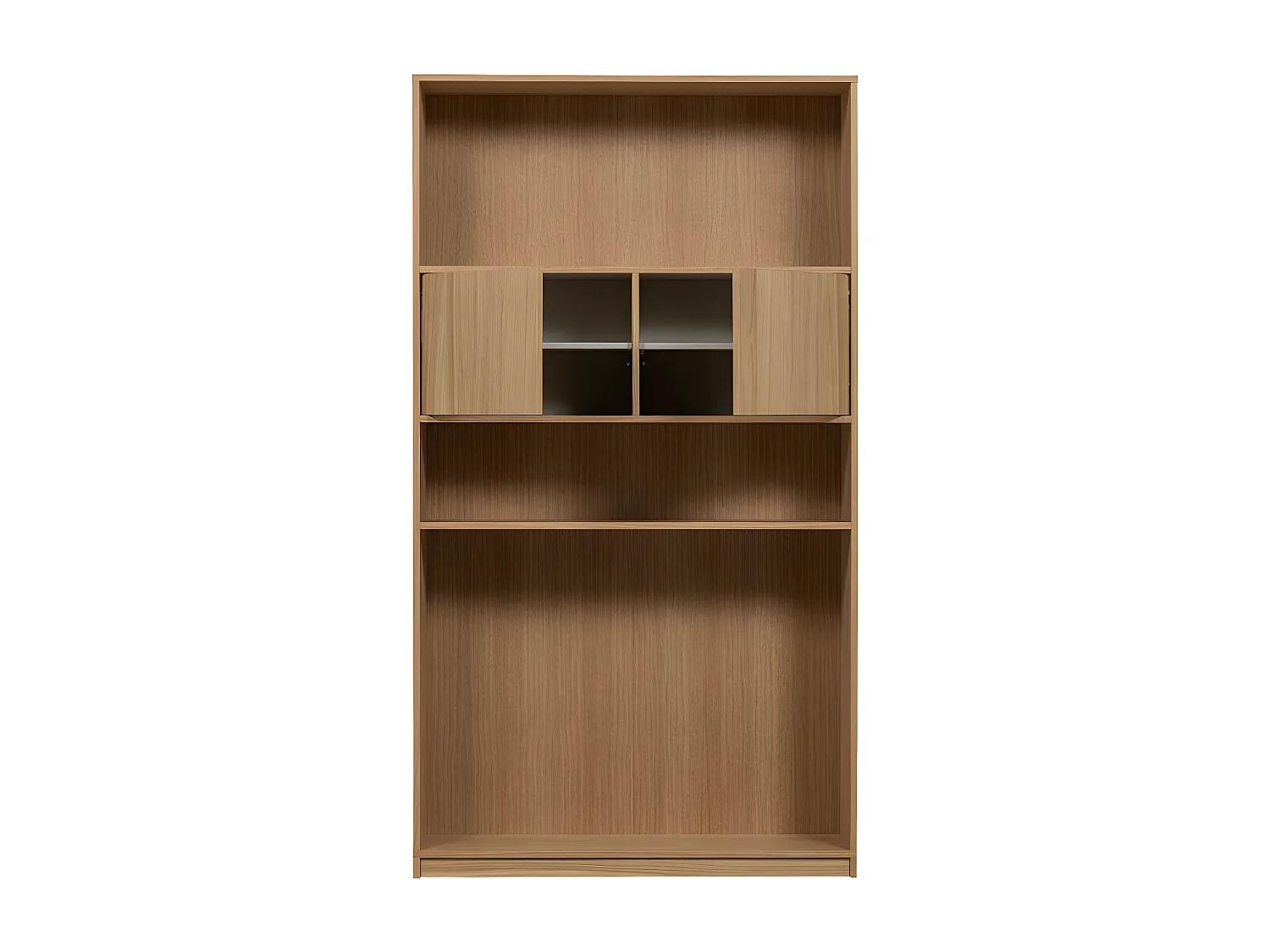 Modulair - Bibliothèque 2 portes en bois H199cm - Bois clair