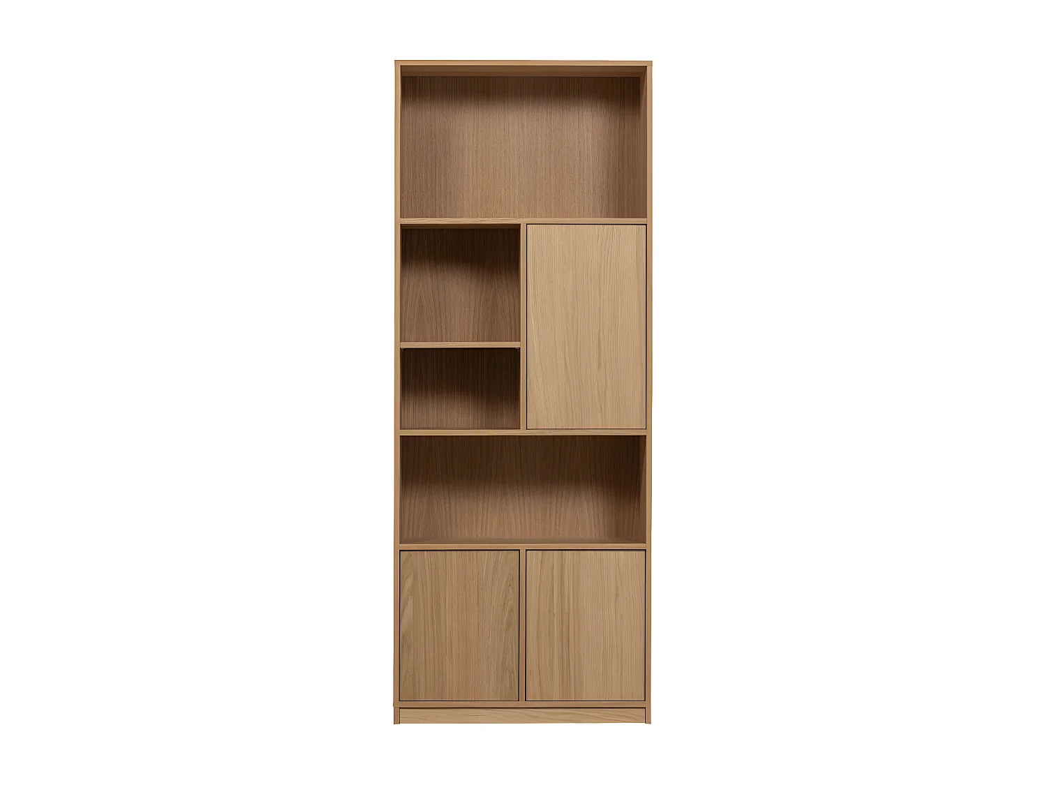 Modulair - Bibliothèque 3 portes en bois H199cm - Bois clair