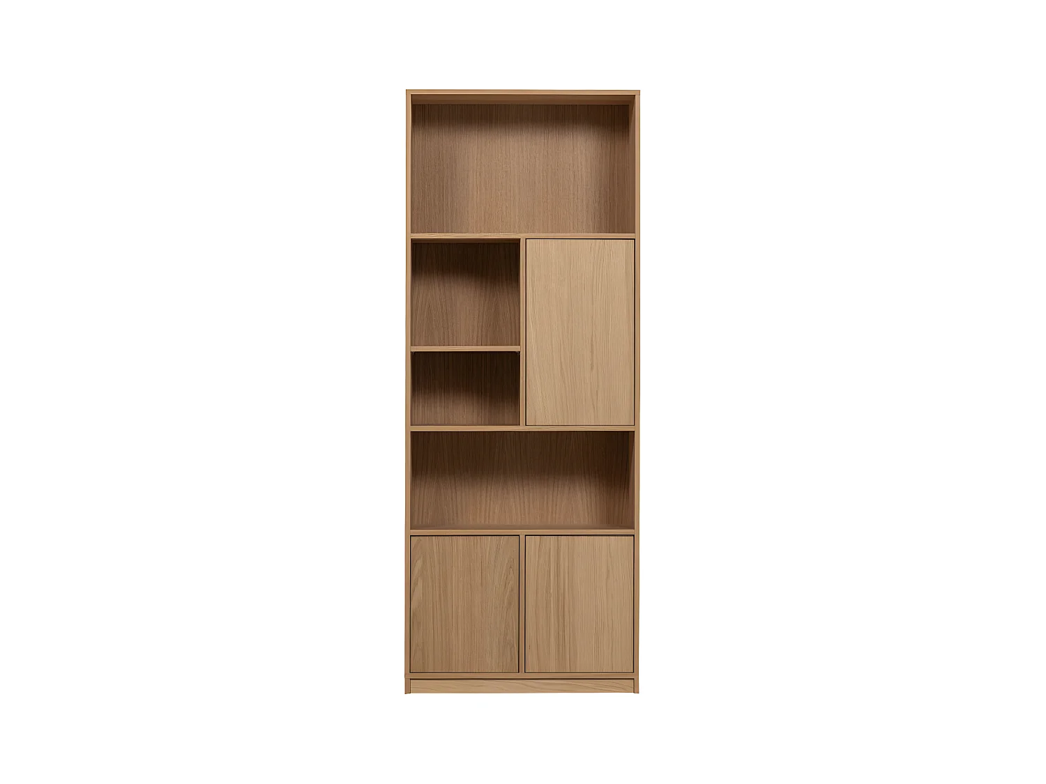 Modulair - Bibliothèque 3 portes en bois H199cm - Bois clair