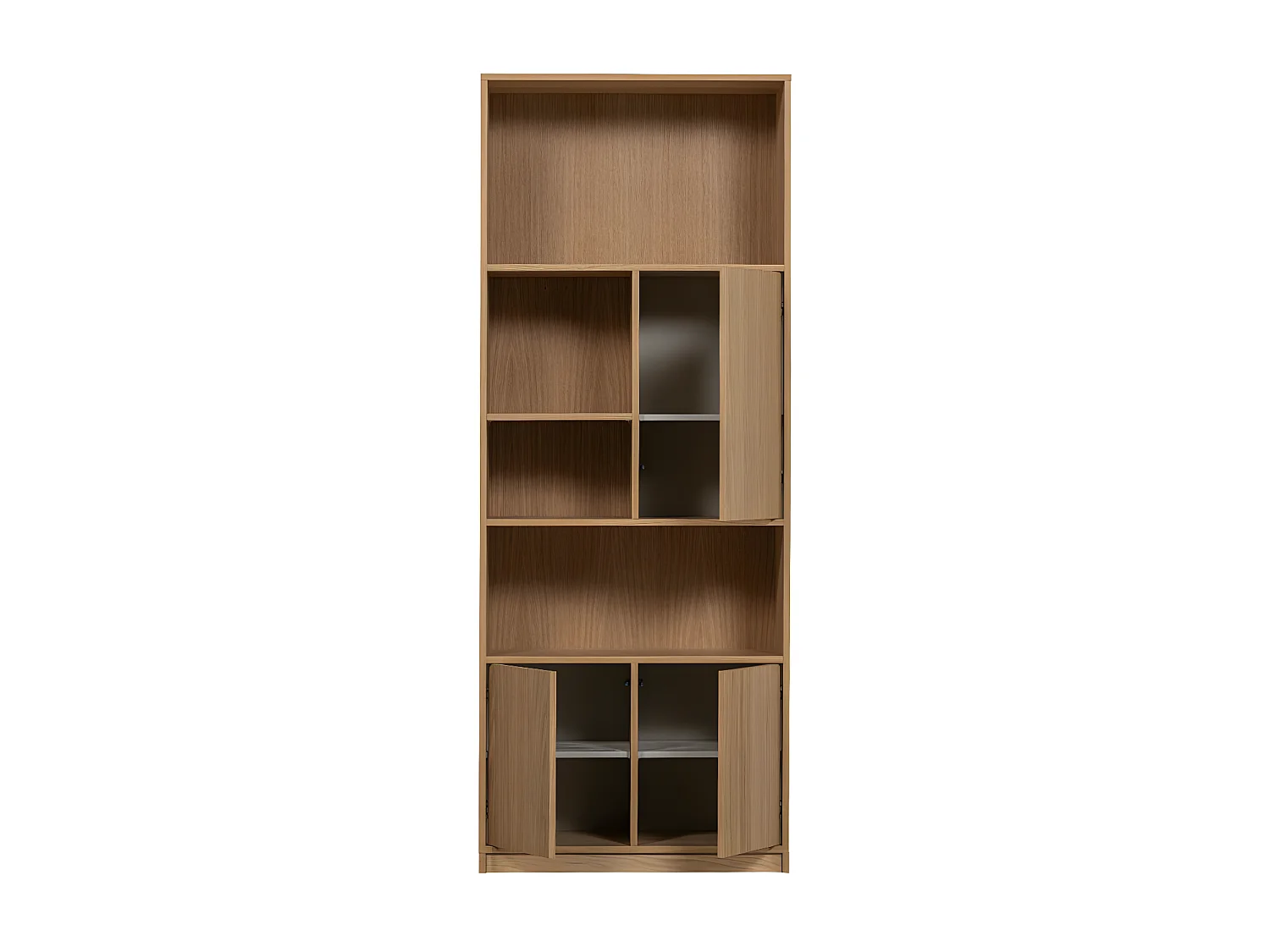 Modulair - Bibliothèque 3 portes en bois H199cm - Bois clair