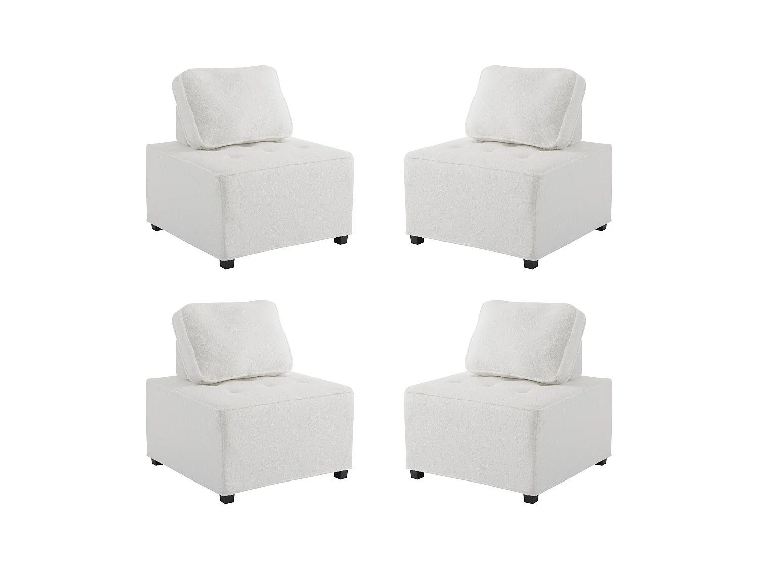 Sofá individual para 4 personas, sofá combinado de salón, sillón de ocio, sillón sin brazos, sofá combinado, sofá patchwork