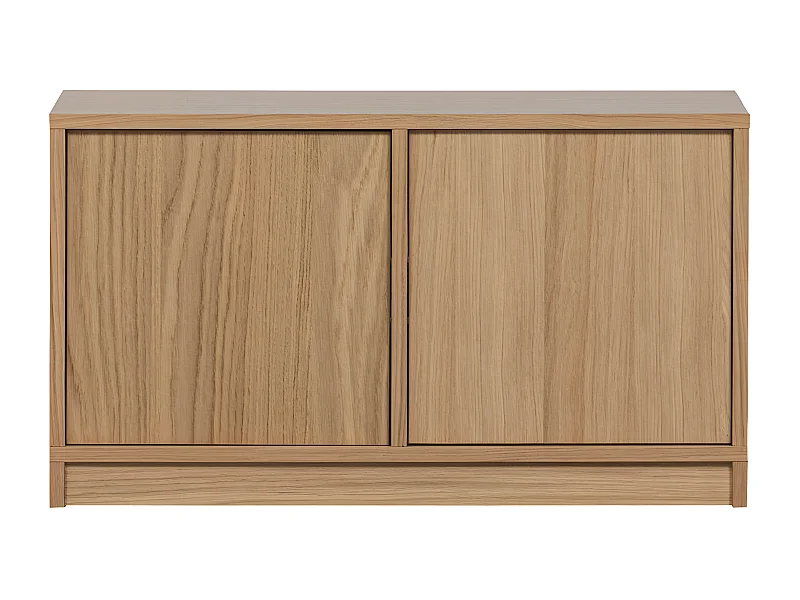 Modulair - Meuble TV 2 portes en bois L77cm - Bois clair