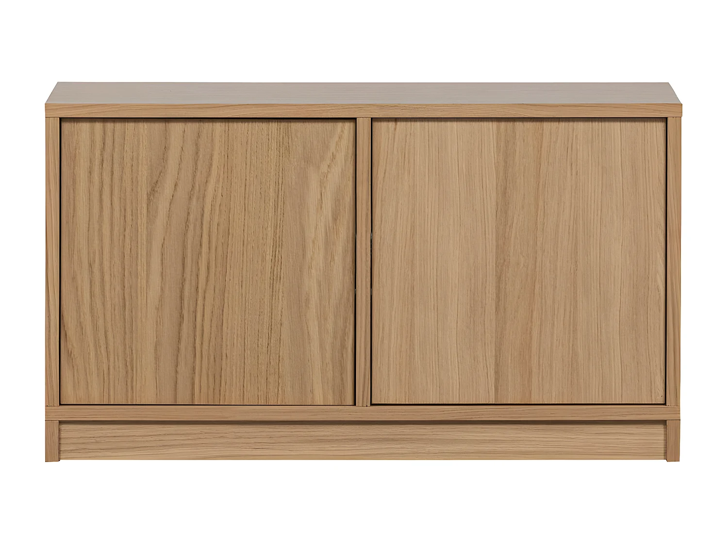 Modulair - Meuble TV 2 portes en bois L77cm - Bois clair