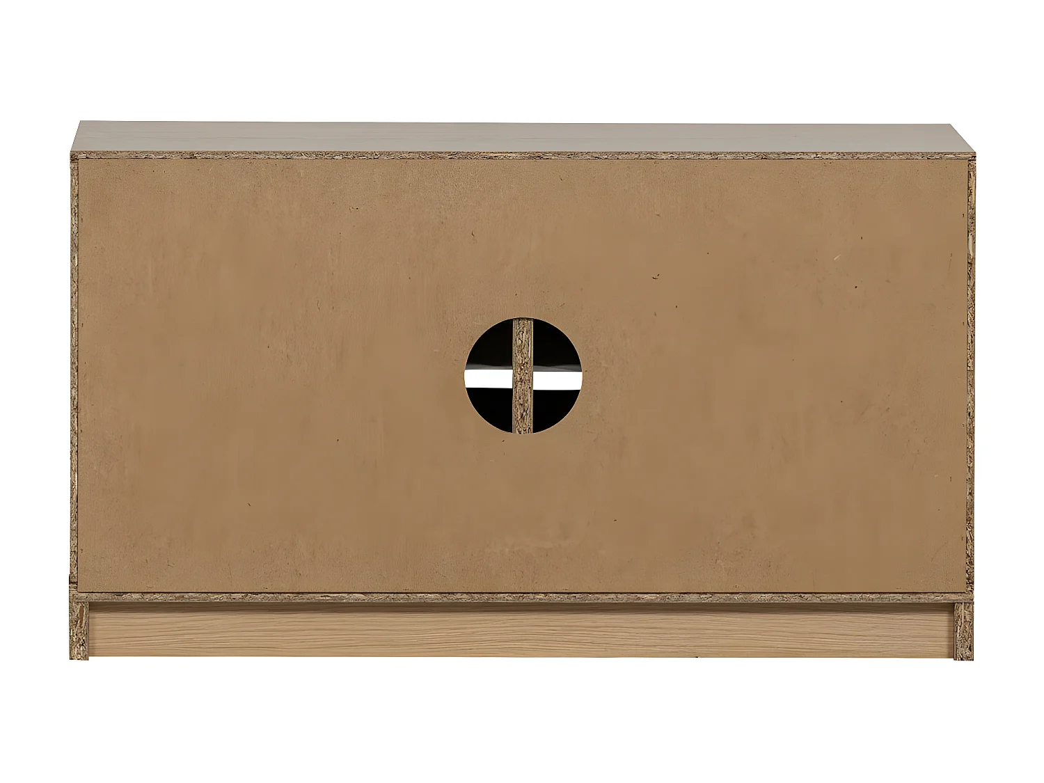 Modulair - Meuble TV 2 portes en bois L77cm - Bois clair