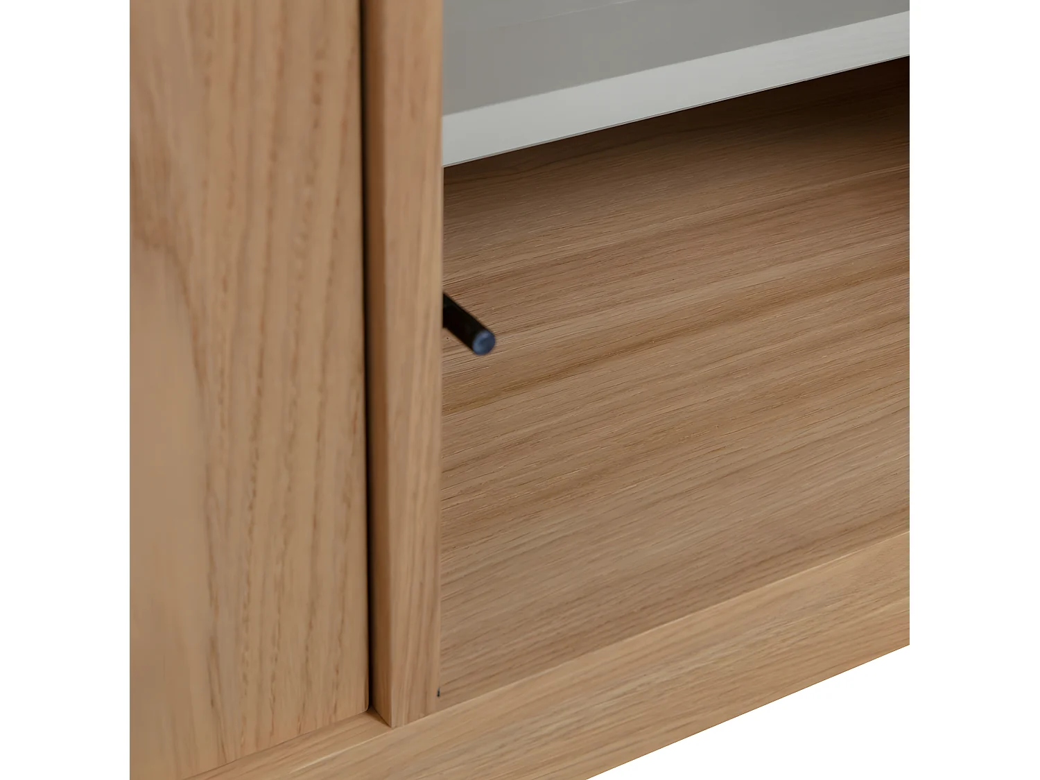 Modulair - Meuble TV 2 portes en bois L77cm - Bois clair