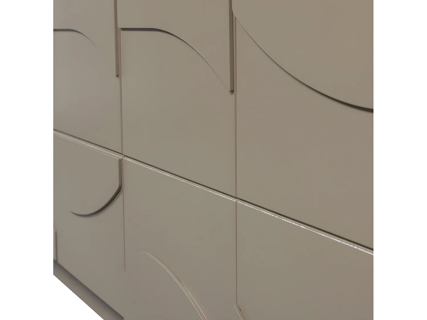 Teo - Meuble TV 5 portes en bois L180cm - Marron