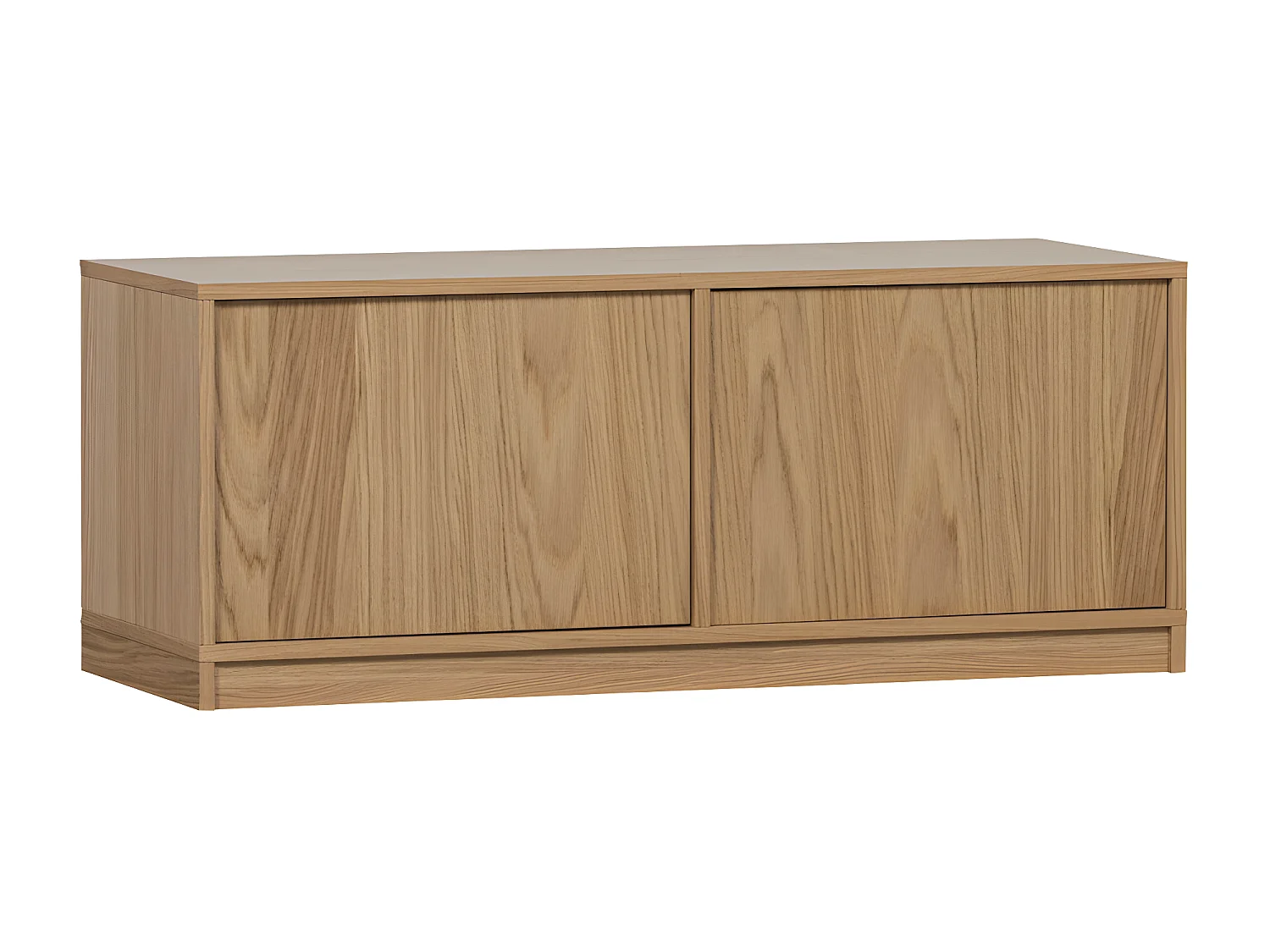 Modulair - Meuble TV 2 portes en bois L110cm - Bois clair
