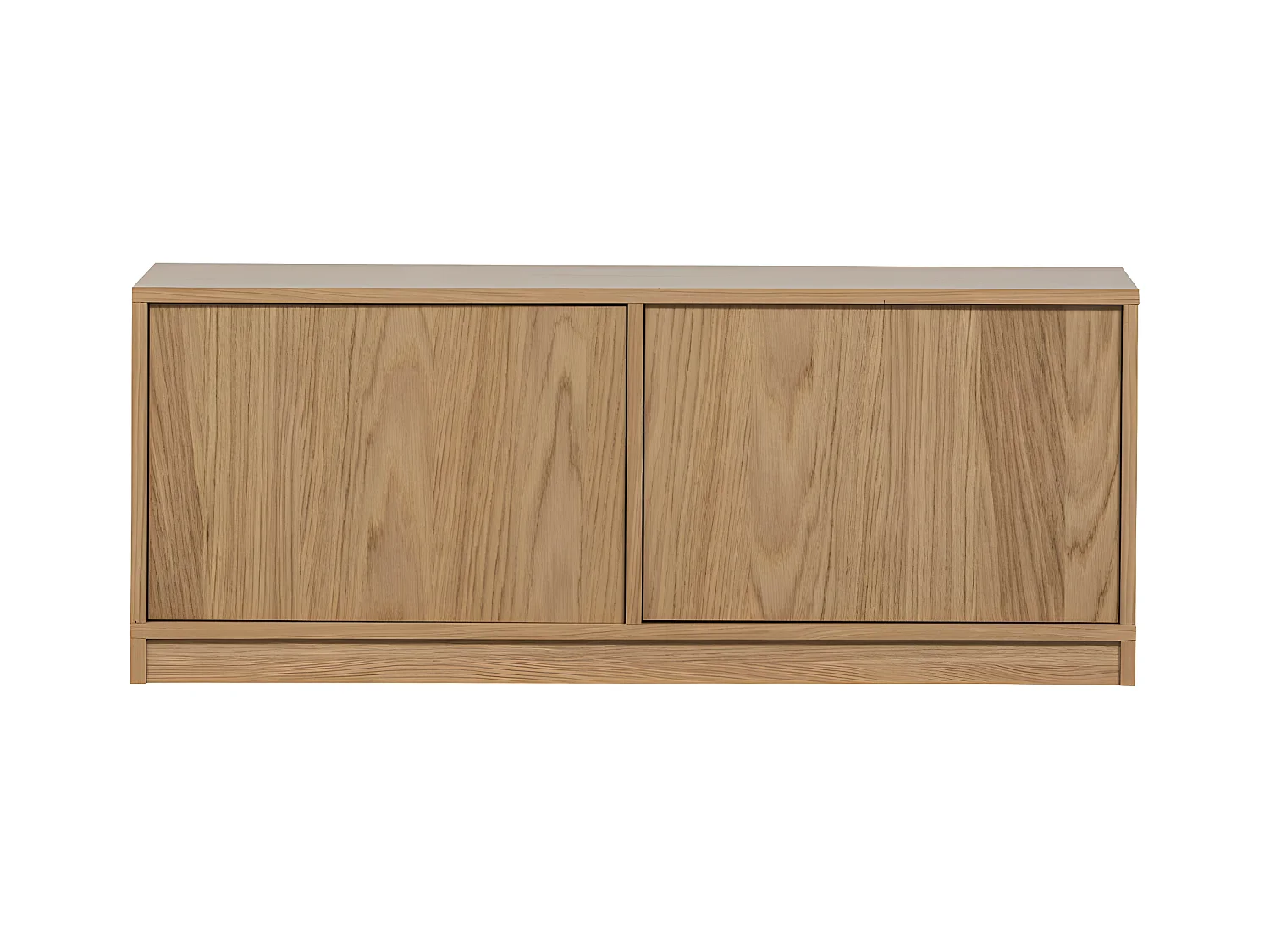 Modulair - Meuble TV 2 portes en bois L110cm - Bois clair
