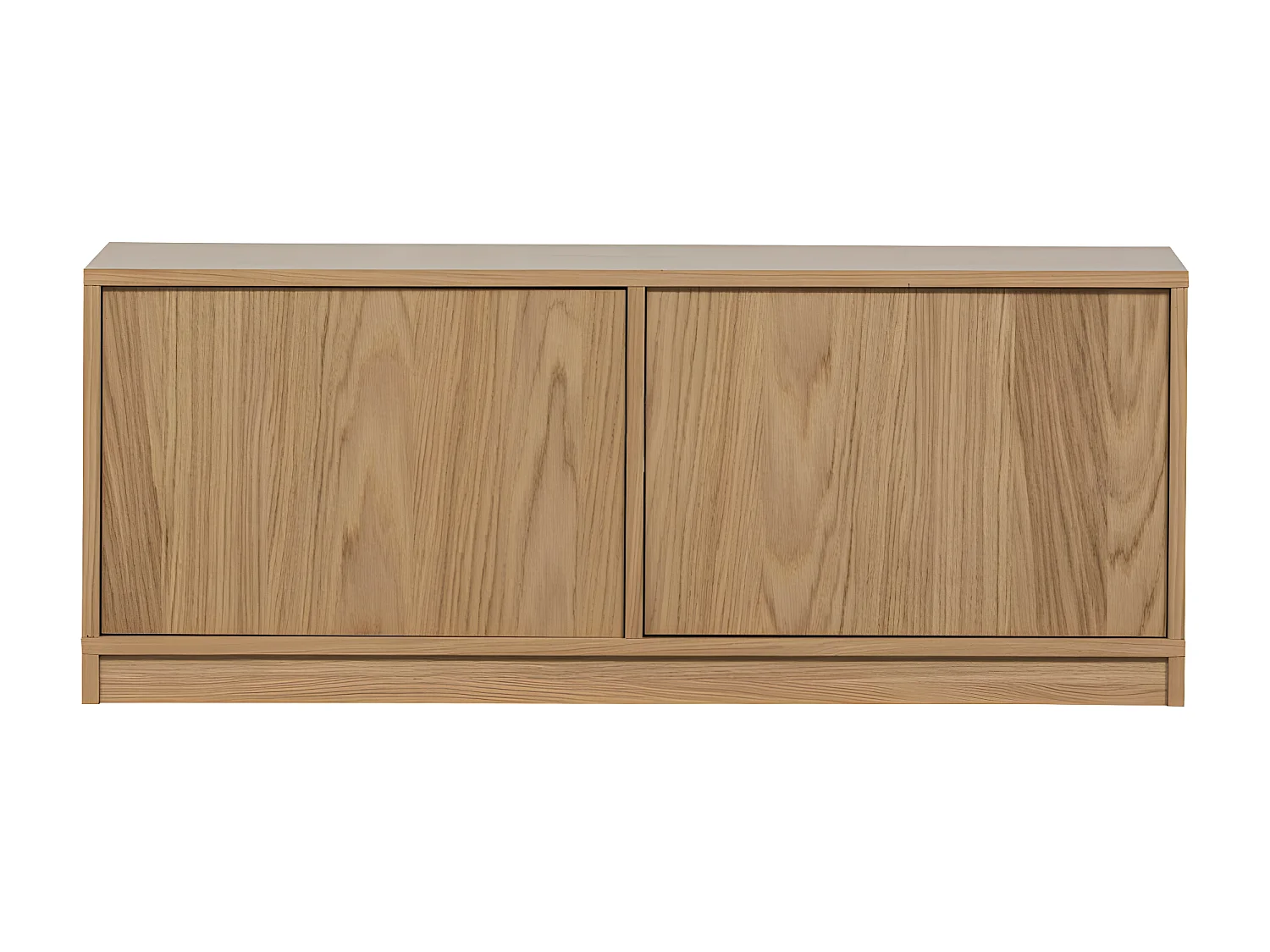 Modulair - Meuble TV 2 portes en bois L110cm - Bois clair