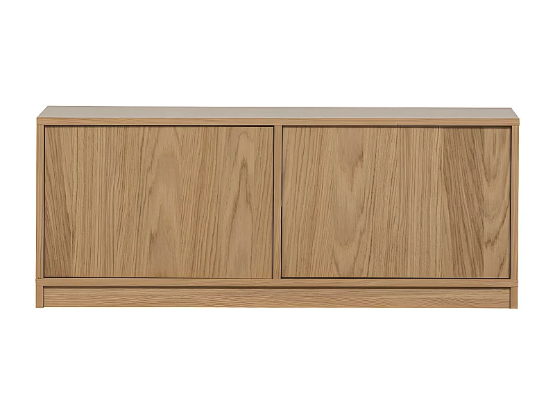 Modulair - Meuble TV 2 portes en bois L110cm - Bois clair