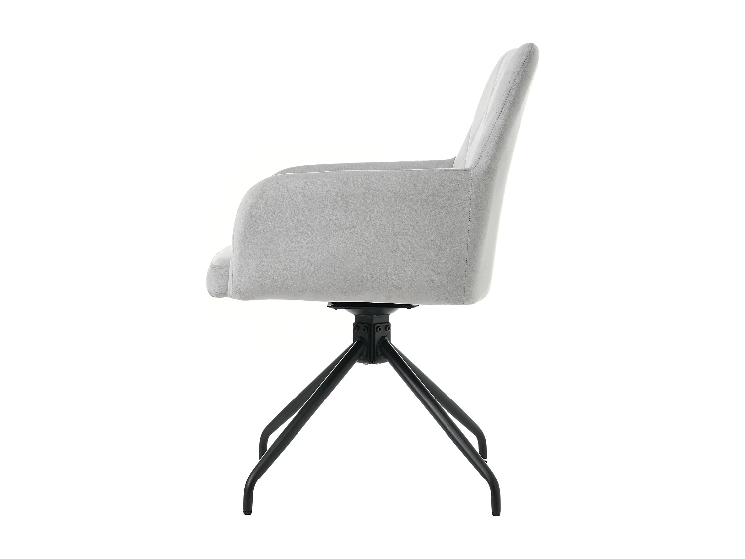 Set di 6 sedie da pranzo girevoli a 360° con motivo a diamante, sedia da salotto moderna, grigio