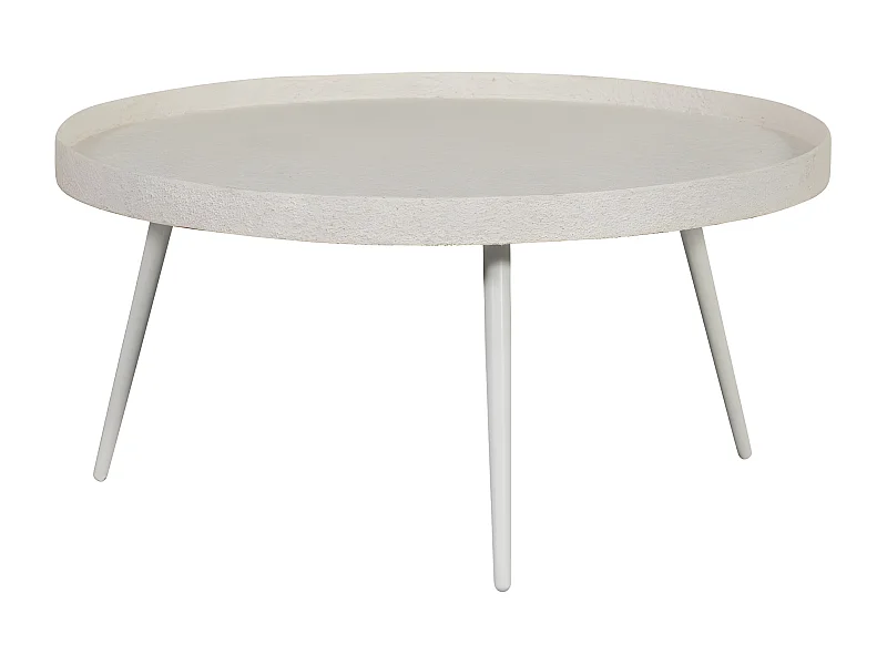 Bounds - Table basse ronde en métal ø76cm - Beige