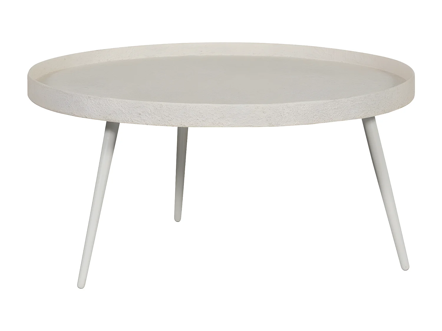 Bounds - Table basse ronde en métal ø76cm - Beige