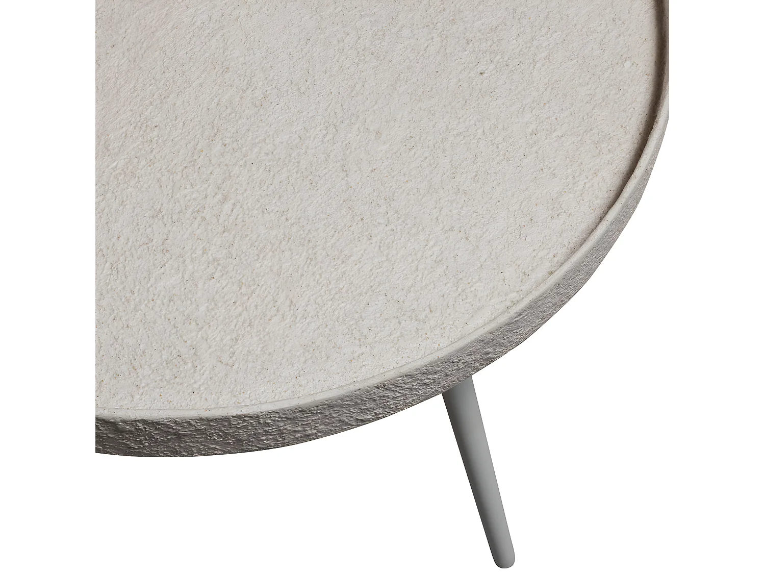 Bounds - Table basse ronde en métal ø76cm - Beige