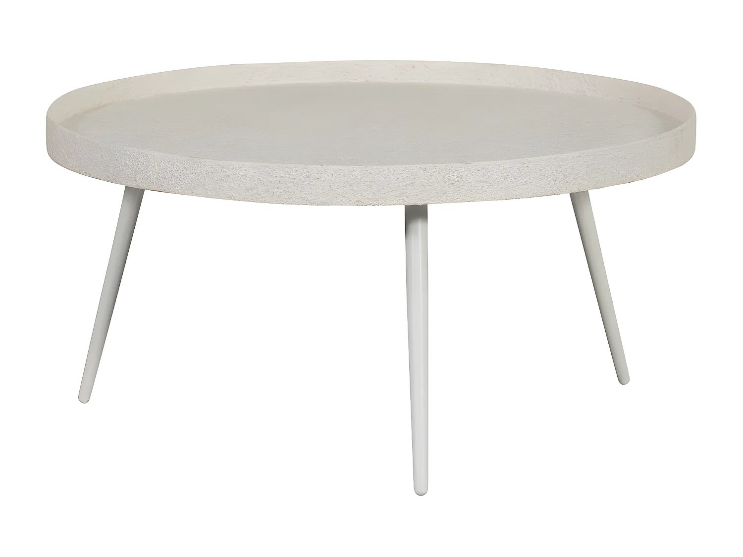 Bounds - Table basse ronde en métal ø76cm - Beige