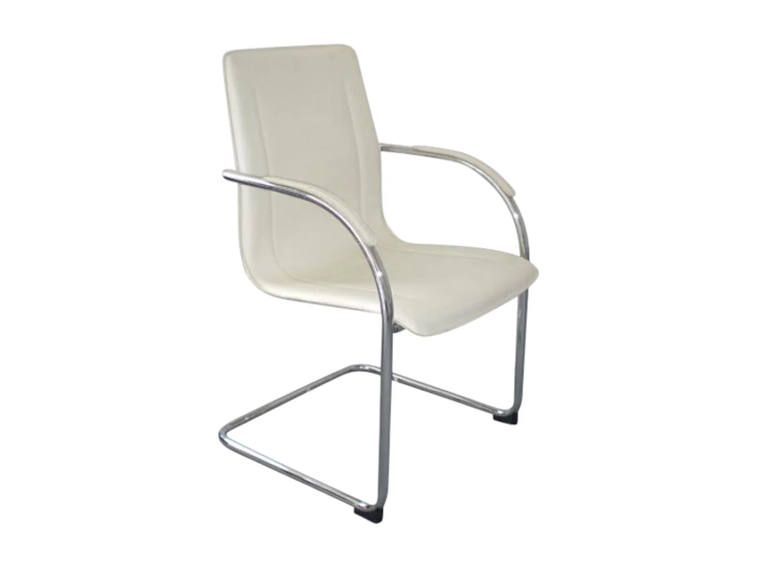 Lot de 3  chaises oscillantes - Similicuir & Nature - Crème - Melina