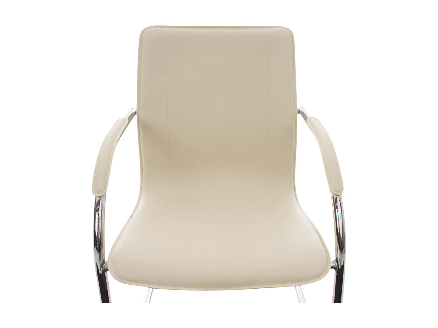 Lot de 3  chaises oscillantes - Similicuir & Nature - Crème - Melina