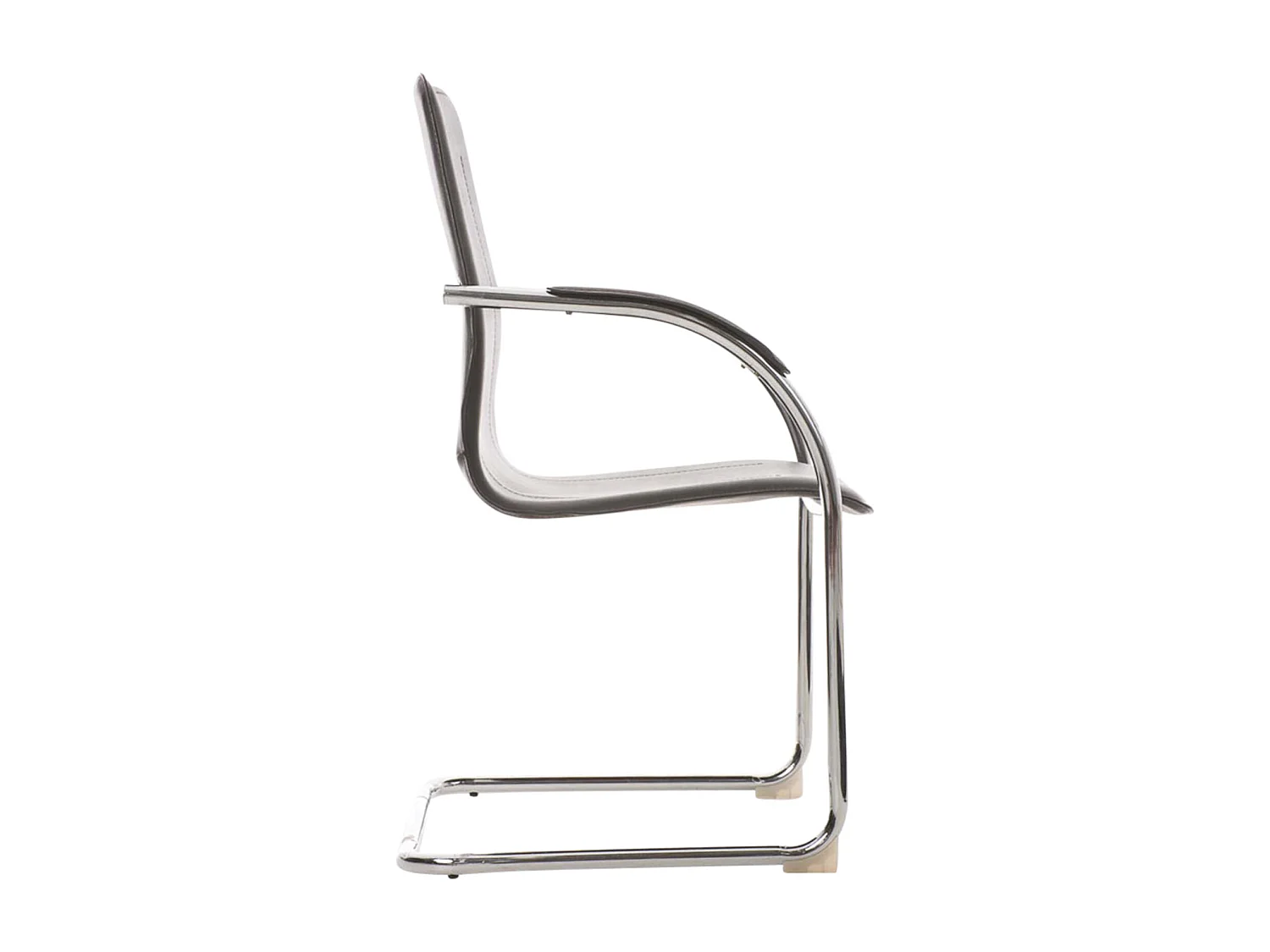 Lot de 3  chaises oscillantes - Similicuir & Nature - Gris - Melina