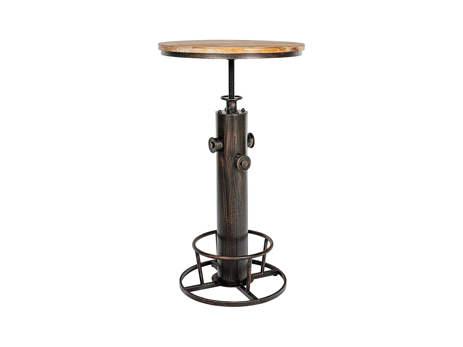 Table haute de bar - rond Ø 54 cm - Métal - Bronze - Ruhr