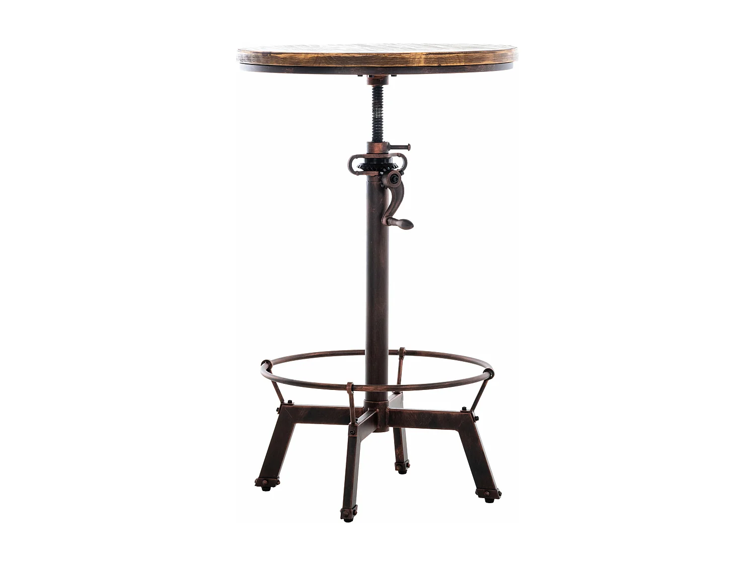Table haute de bar - rond - Bois - Bronze - Malita