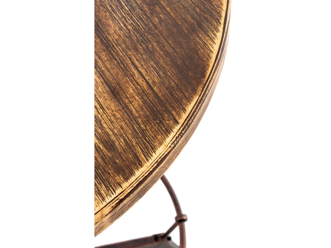 Table haute de bar - rond - Bois - Bronze - Malita