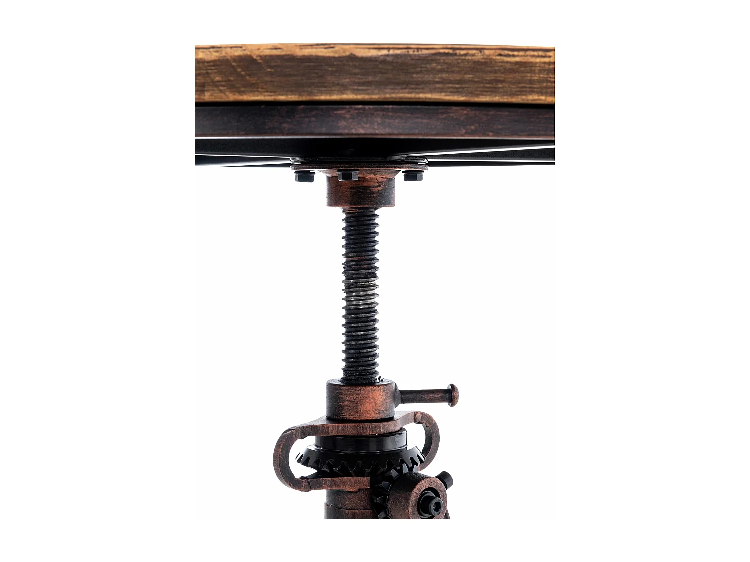 Table haute de bar - rond - Bois - Bronze - Malita