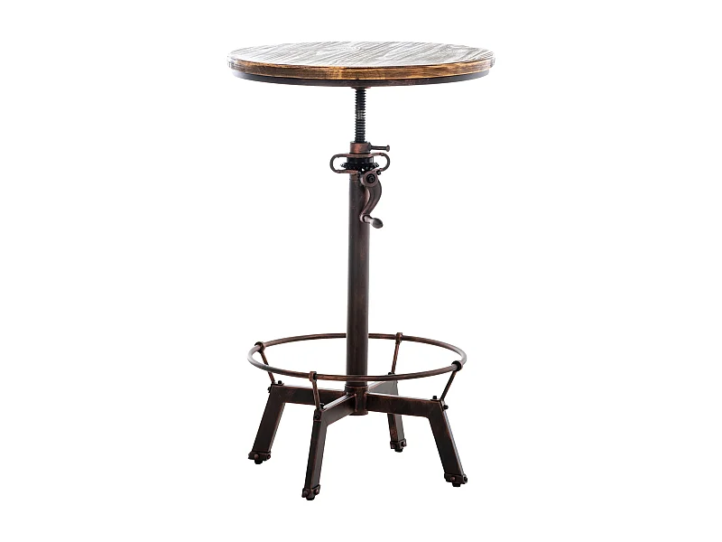 Table haute de bar - rond - Bois - Bronze - Malita