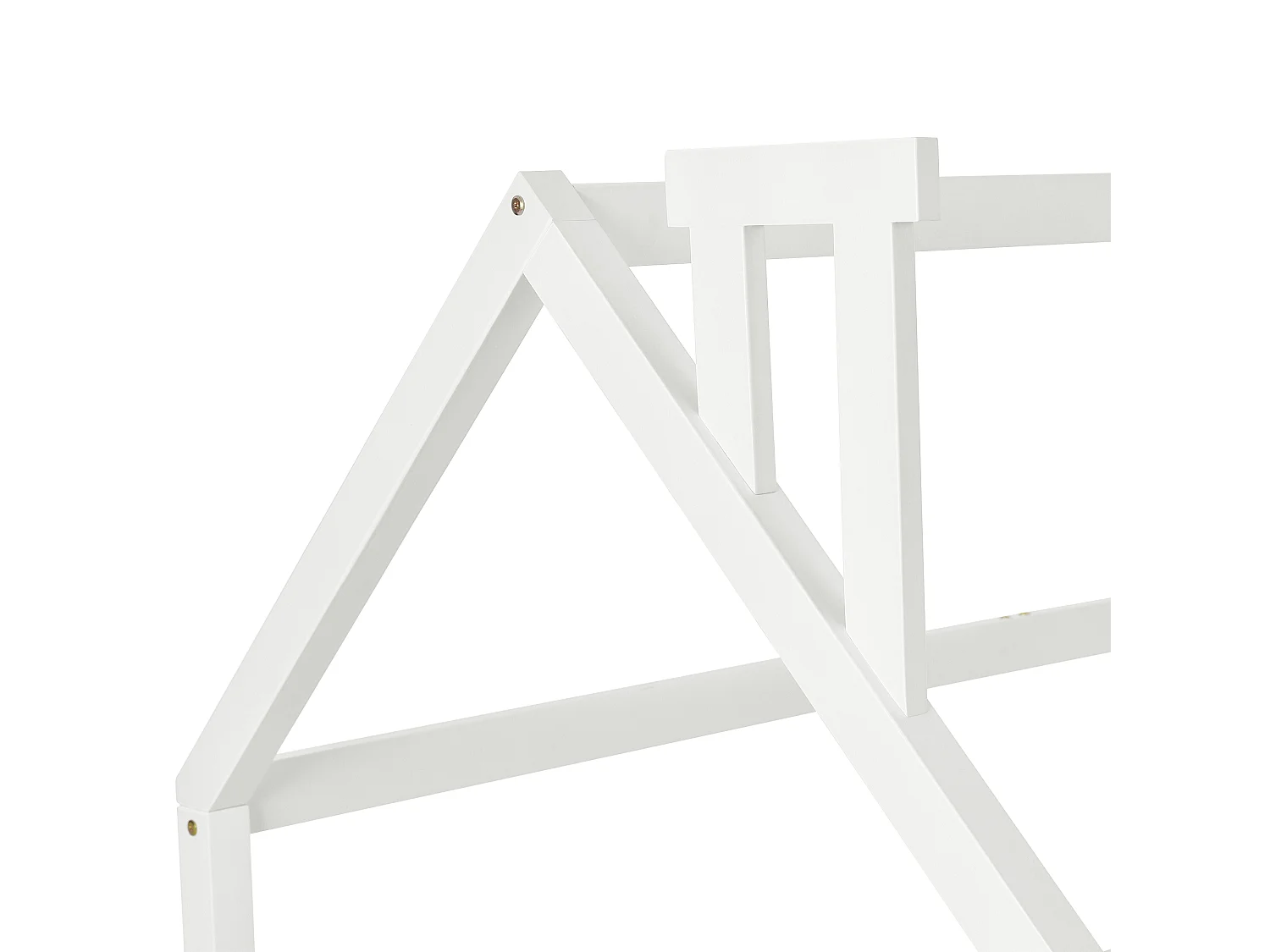 Letto singolo per bambini con camino, rete a doghe massicce, 90 x 200 cm, bianco