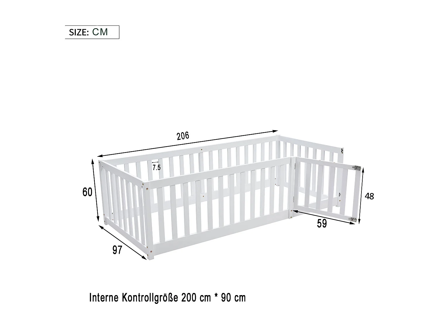 Cama acolchoada para adulto 180 x 793 cm, sem cabeceira, com faixa LED (monocromática), base com suspensão hidráulica, bege.
