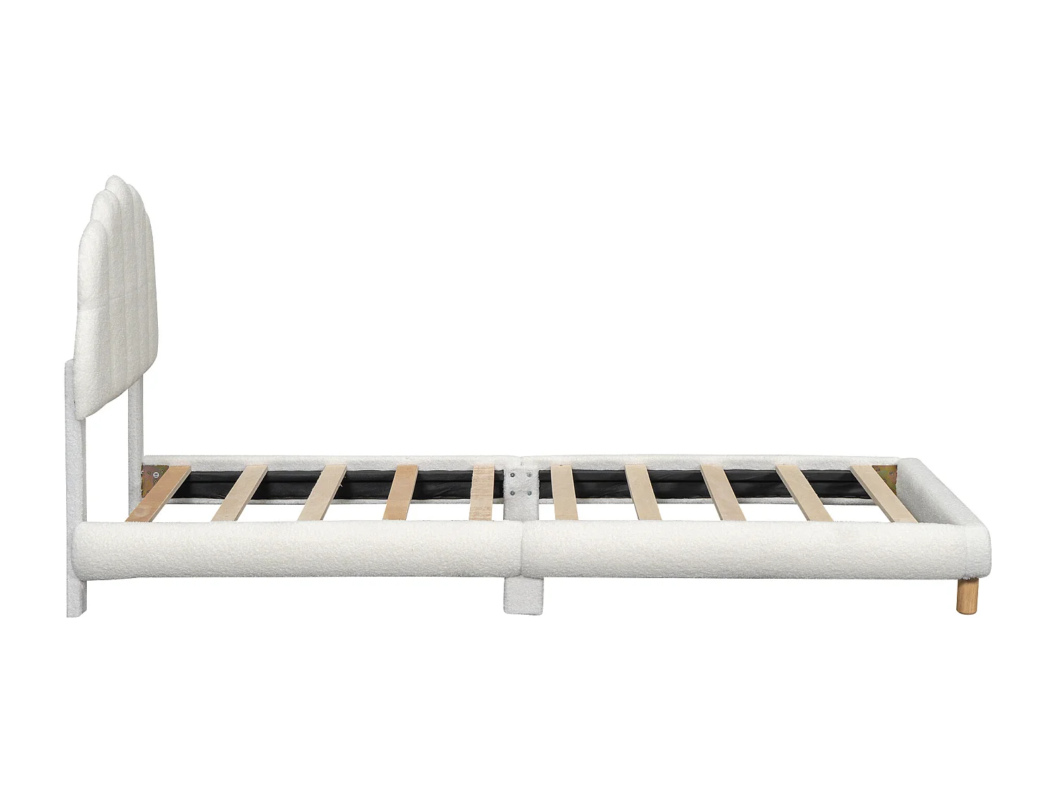 90*200 cm Tête de lit pour enfants, en peluche, mignonne, blanche