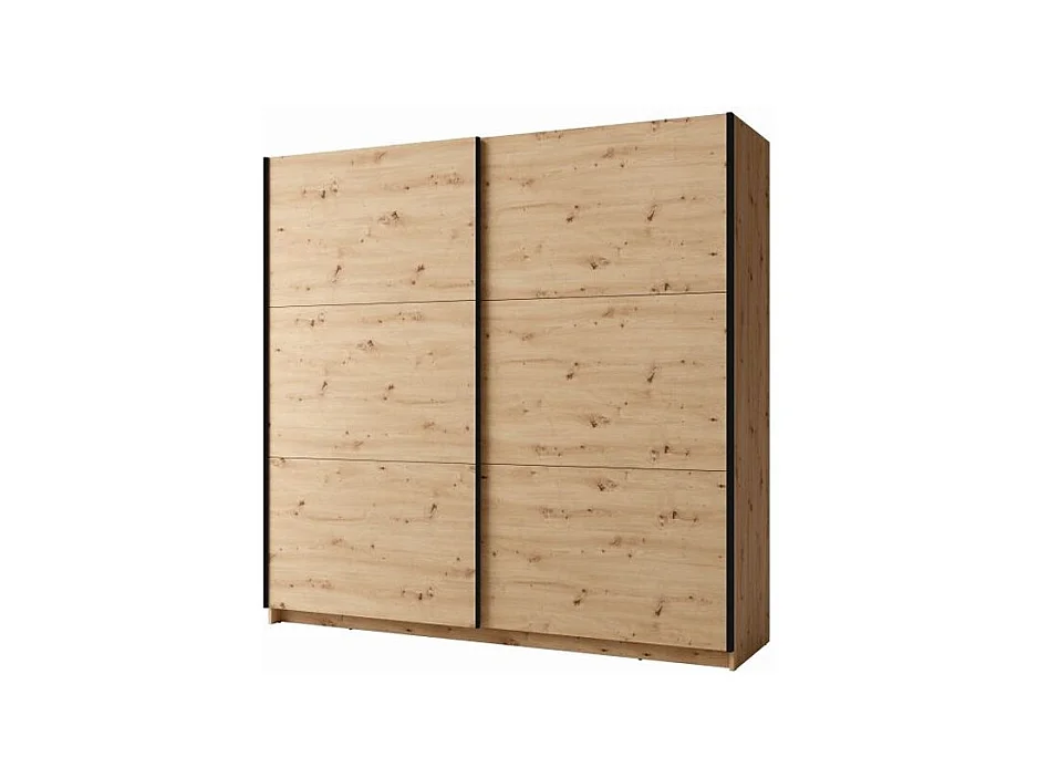 Armoire 2 portes coulissantes 200 cm - chêne - Collection ARSALA