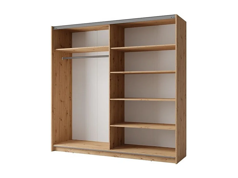 Kledingkast met 2 schuifdeuren 200 cm - eiken - Collectie ARSALA