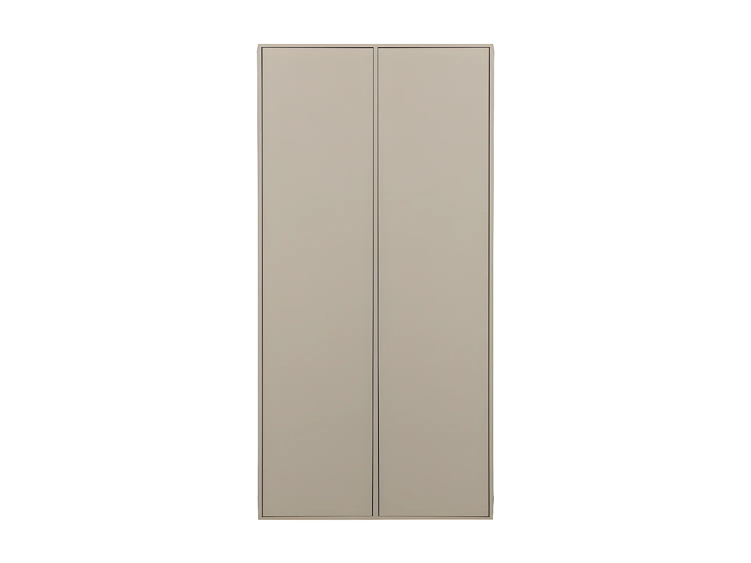 Daily - Armoire 2 portes, 2 tiroirs en bois H200cm - Beige