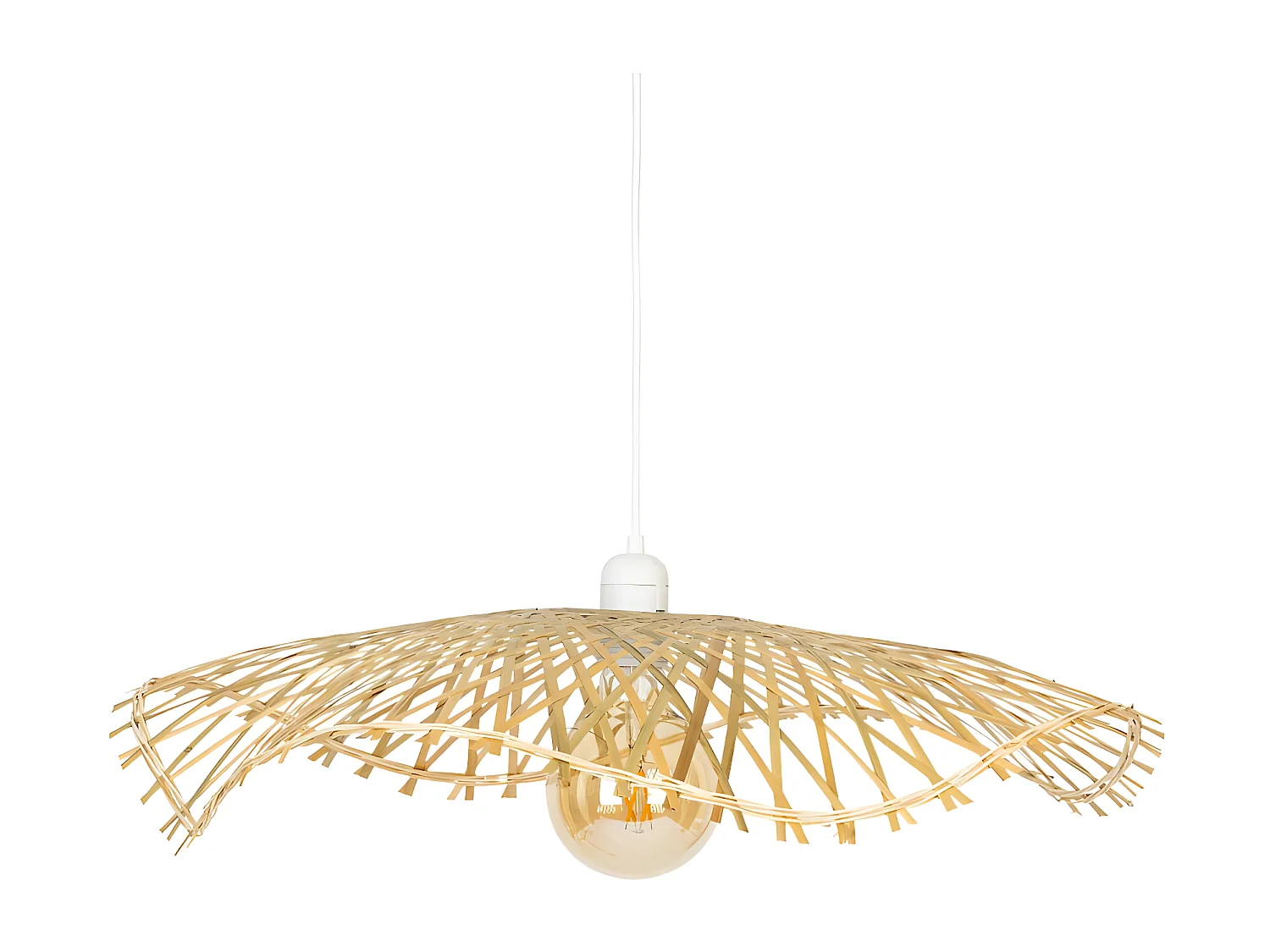 Lampe Suspension en Bambou "Tess" 58cm Naturel