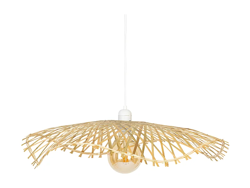 Lampe Suspension en Bambou "Tess" 58cm Naturel