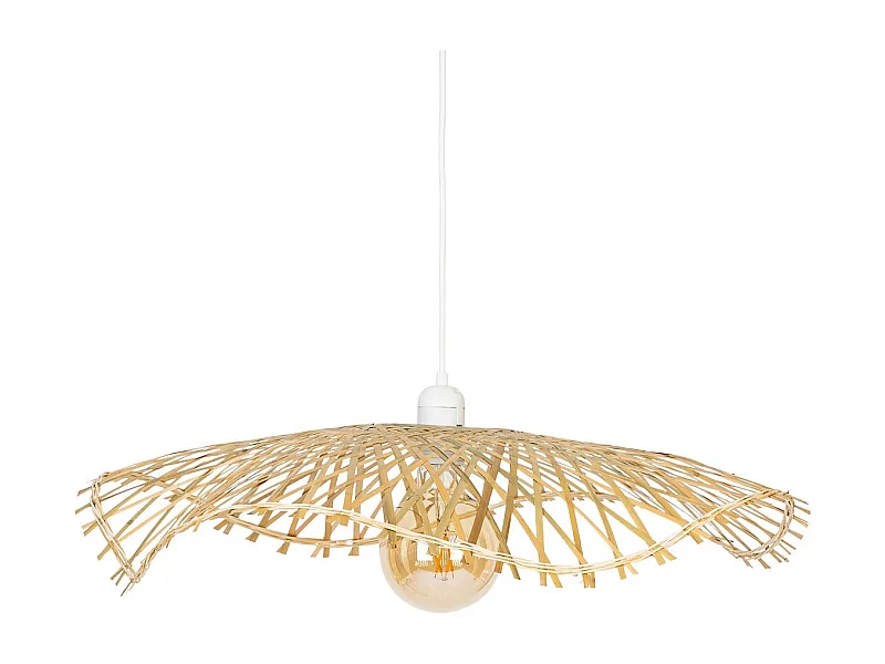 Lampe Suspension en Bambou "Tess" 58cm Naturel