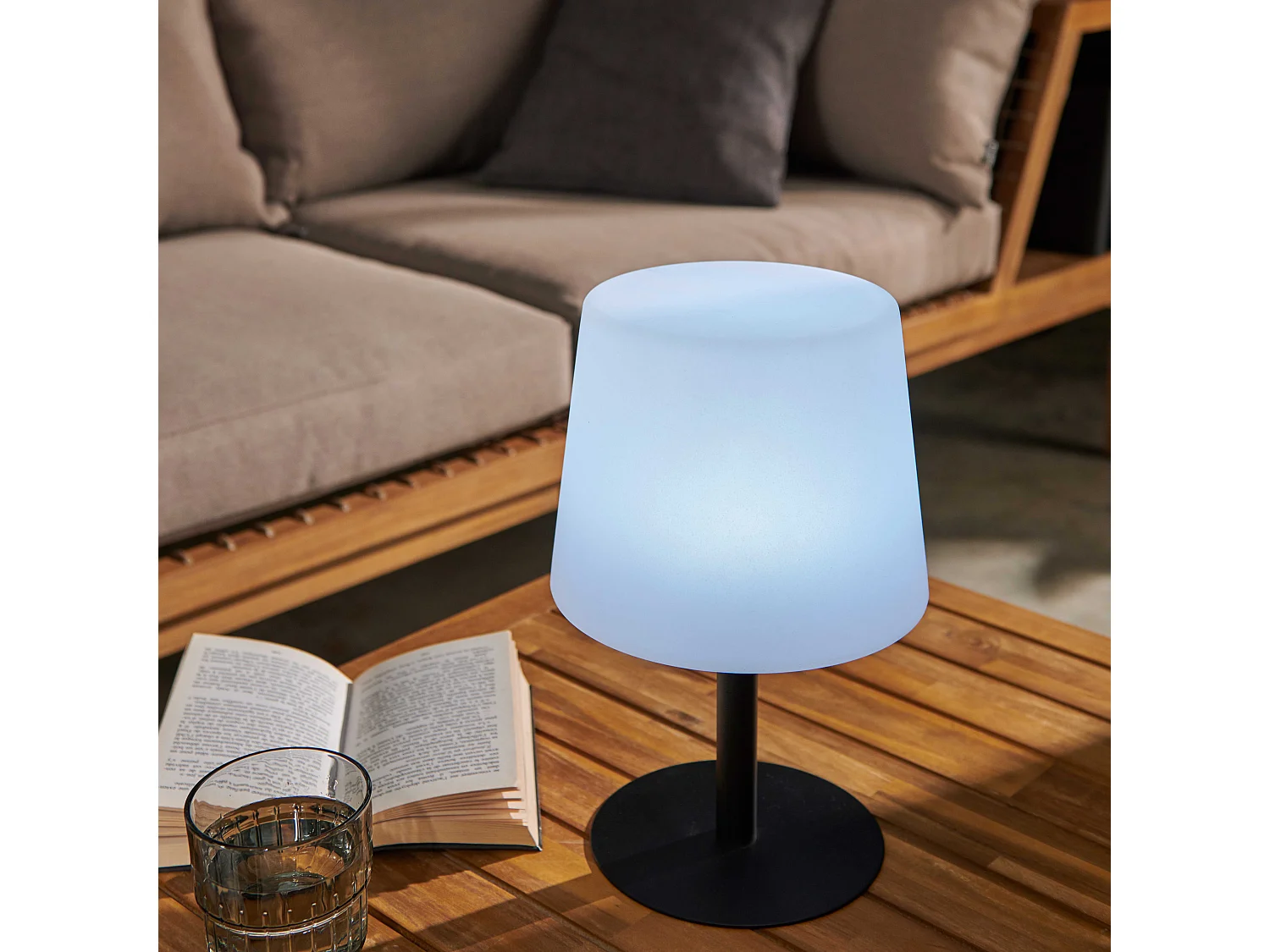 Mini lampe acier anthracite