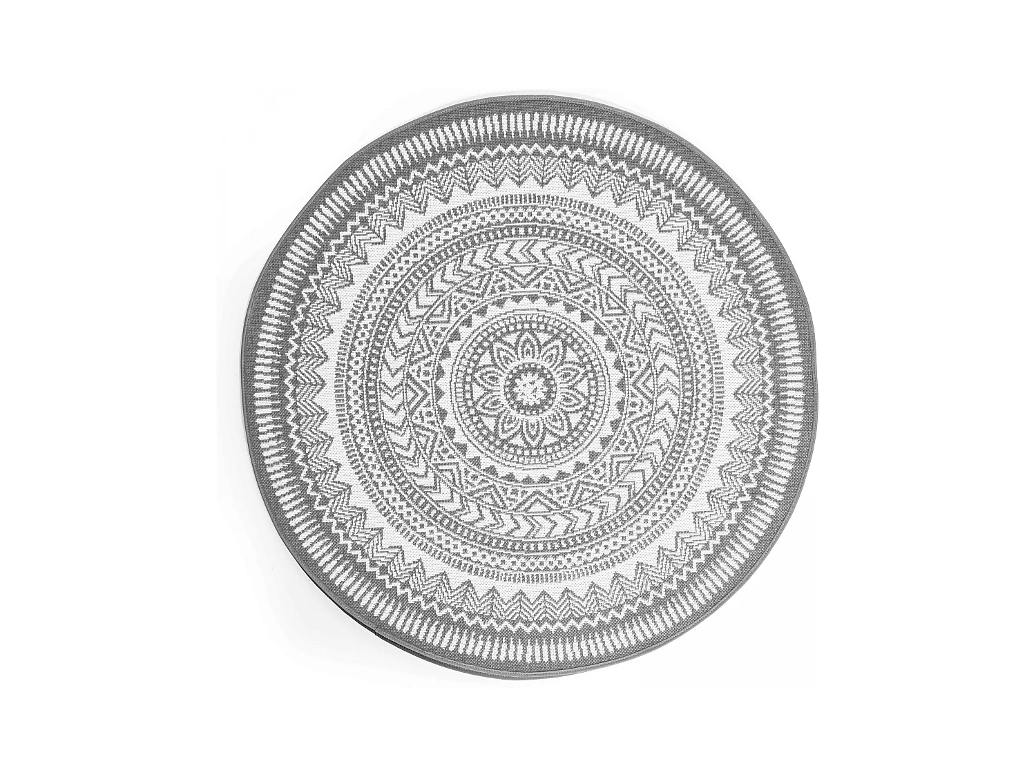 Tapis rond polypropylène gris 120cm