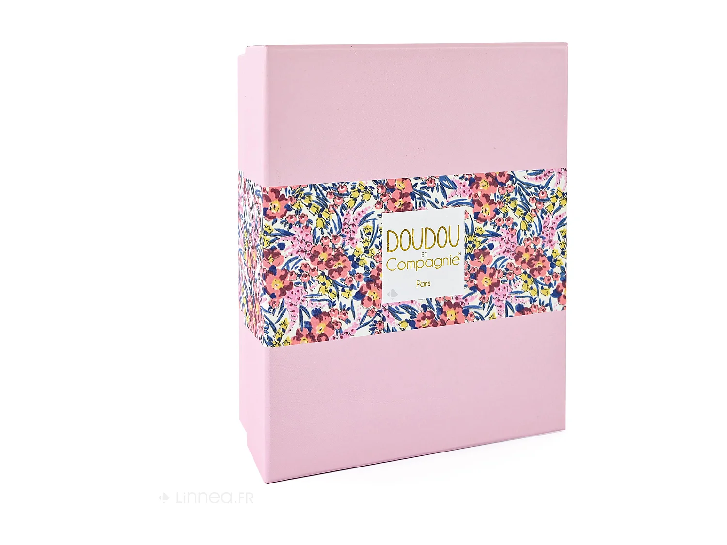 Doudou hochet 22 cm polyester BOH'AIME faon rose multicolore