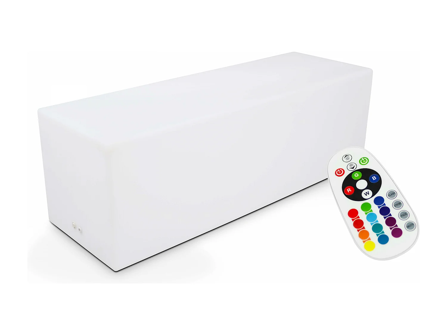 Banc lumineux rectangulaire à LED blanc