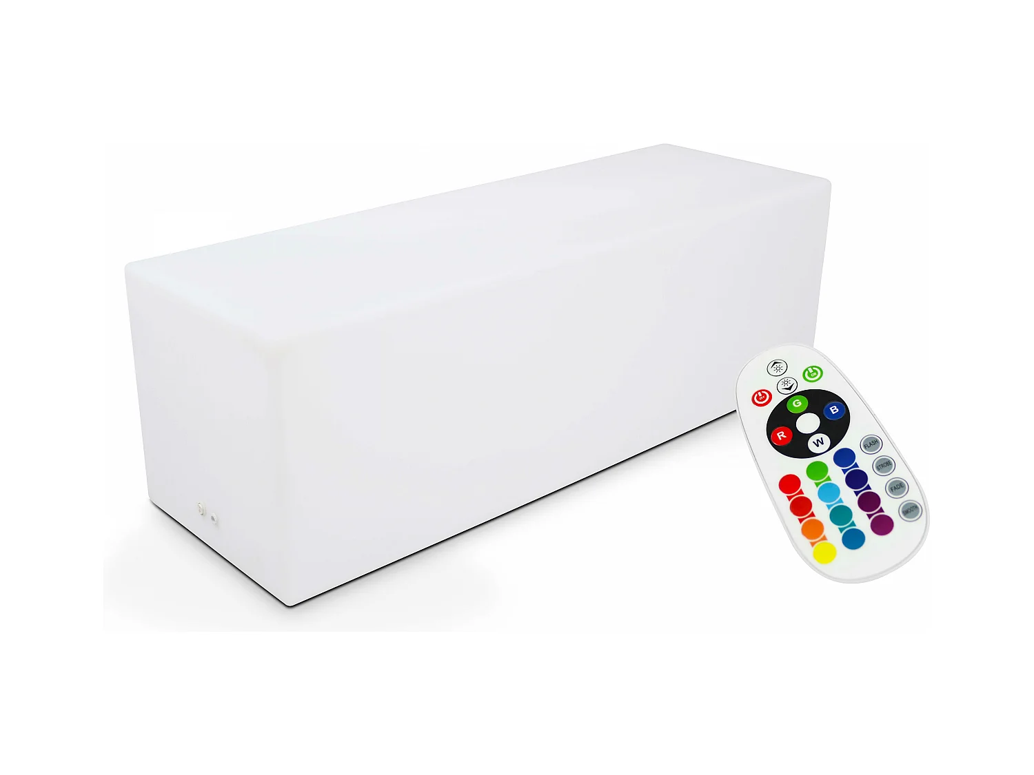 Banc lumineux rectangulaire à LED blanc