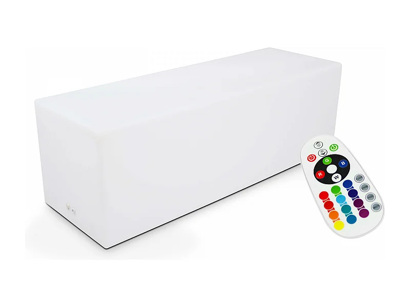 Banc lumineux rectangulaire à LED blanc