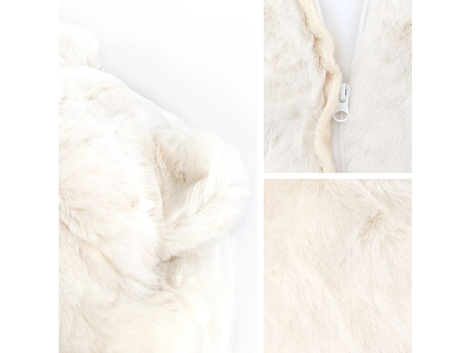 Pouf medium polyester et fausse fourrure collection SOFT ANIMALS mouton avec garnissage