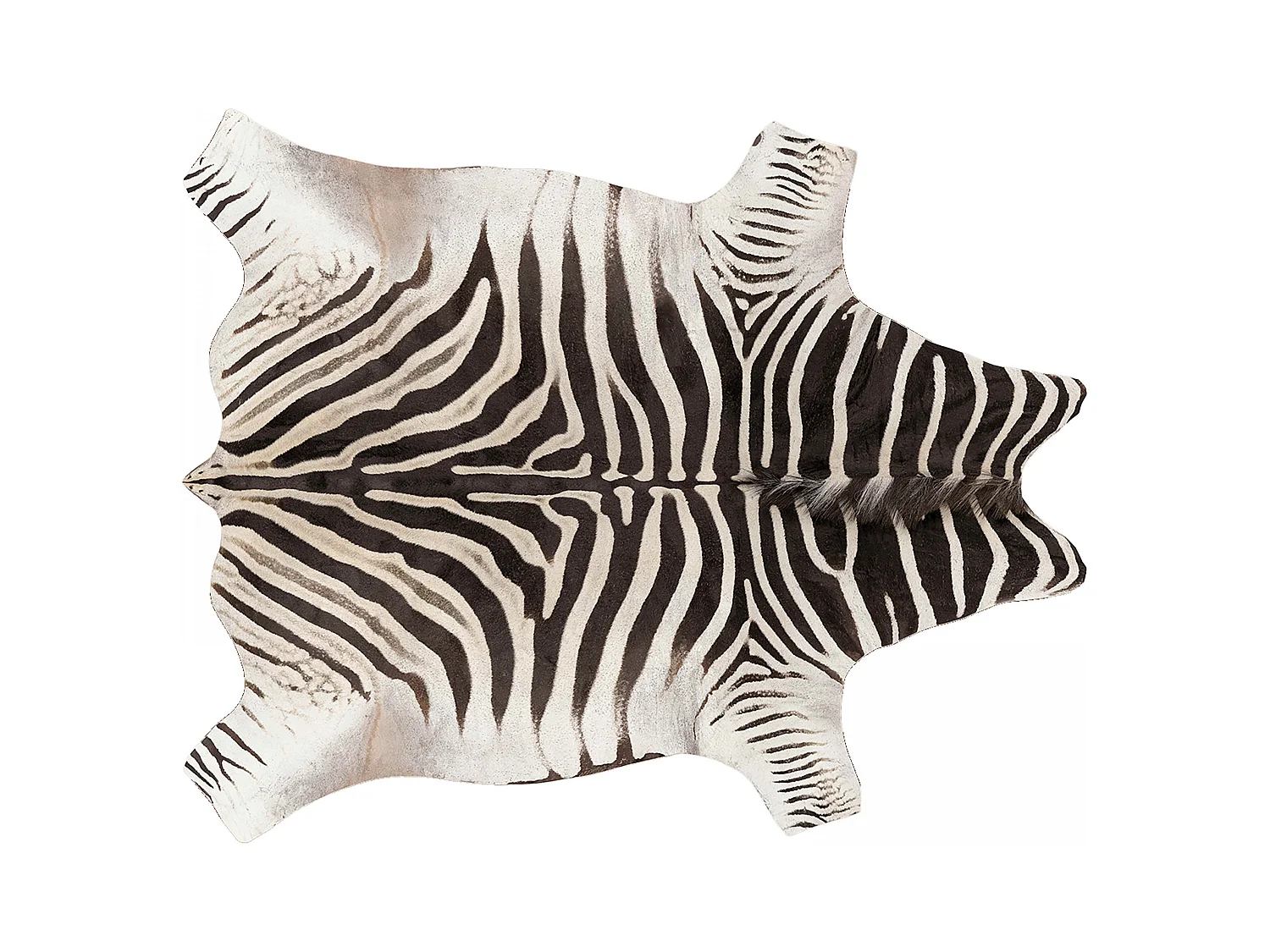 Tapis imitation peau de zebre 155 x 190 cm
